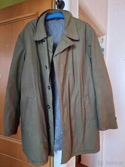 Khaki kabát, zateplený, vel XL
