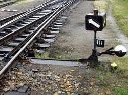 Stará drážní lampa výhybka-osvětlení směru výhybky