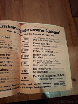 Prodam programy kin a divadel 1915 Vídeň