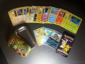 Pokémon 50 neopakujících se karet, nový balíček, kovová krab
