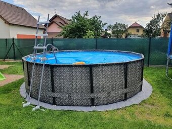 Bazén SWING FRAME Tmavý Ratan 4,27x1,07m