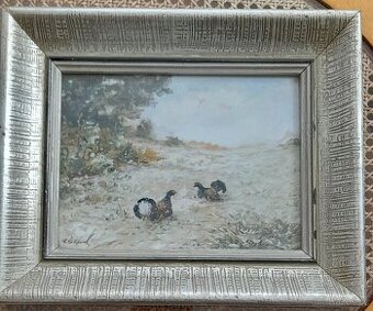 Obraz Karel Šilpoch ,,Tetřivci v toku,,