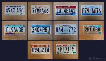 Prodám 10ks originálních Amerických SPZ