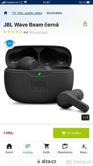 Bezdrátová sluchátka JBL Wave Beam