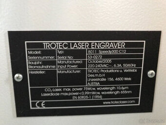 CO2 laserový stroj Trotec Speedy 300 MCI