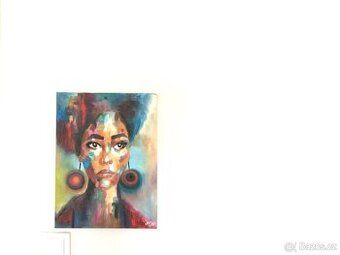 Olejomalba - Žena s náušnicemi (30x40 cm)