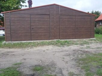 Plechová garáž 8x6m - 1