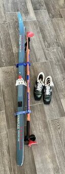 Prodám dětský set - běžky 140 cm + hůlky + boty