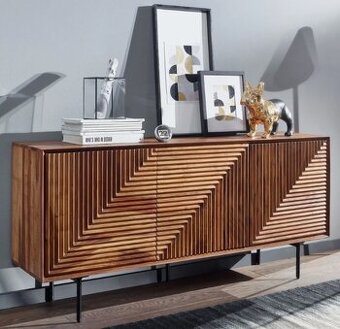 Designová komoda z indického palisandru – téměř nová