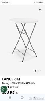 Prodám barovy stolek