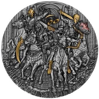 FOUR HORSEMEN OF APOCALYPSE 5 oz stříbrná mince 2022
