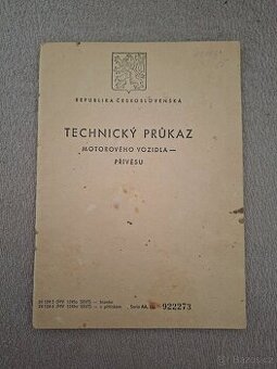 Technický průkaz skútr ČZ 175/502