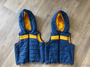 Dětské vesty po dvojčatech vel. 86/92