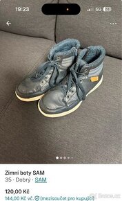 Zimní boty 35