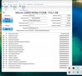 SSD NVMe Micron 512 Gb
