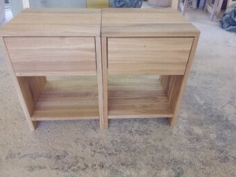 Noční stolky k postely dub masiv - 1