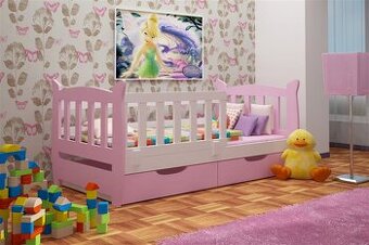 DĚTSKÁ POSTEL 90 růžovobílá