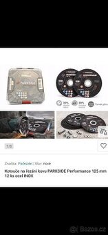 Kotouče na řezání kovu PARKSIDE Performance 125 mm 12 ks oce
