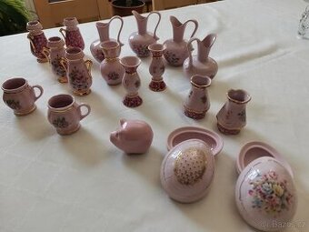 Růžový porcelán a krásné věcičky z něho