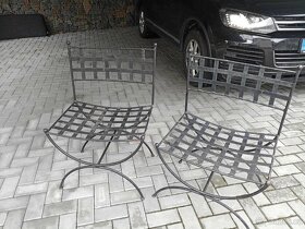 Ručně kované zahradní posezení, lavice a židle - 1