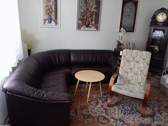 Kožená rohová sedačka
