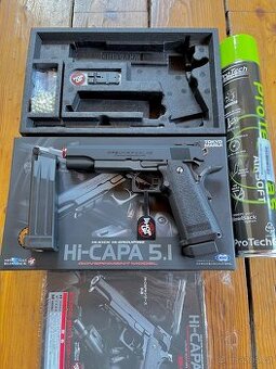 Nová Tokyo Marui Hi-Capa 5.1 + 2x zásobník, plyn