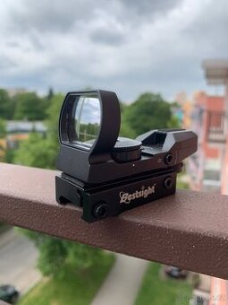 Red dot kolimátor - 20 mm rail - 4 režimy - 2 barvy - 1