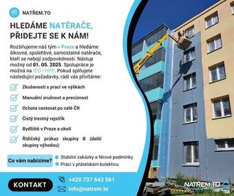Přijmeme natěrače fasád a střech