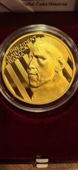 Prodám 2 ks zlatých invest. mincí 1oz- Barack Obama v ČR
