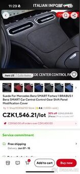 Kryt palubní desky smart fortwo 1