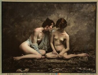 Jan Saudek - Lesbos - originální kolorovaná fotografie