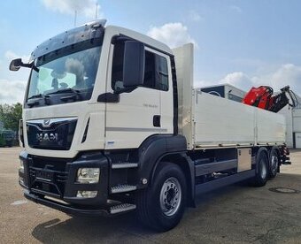 MAN TGS 26.470 BL - 6x2 – Valník + HR-Fasi F 235 A – EURO 6