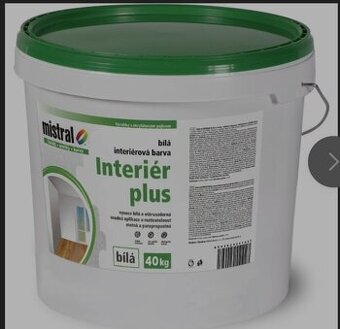 Barva bila - Mistral Paints Interiér Plus 40 kg bílá