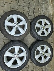 5x100 15 6J ET38 orig. Škoda Rapid Fabia III, vč. let. pneu