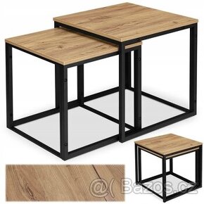 Set 2 kusů industriálních konferenčních stolků