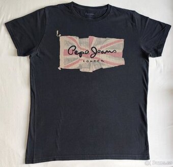Pánské černé tričko Pepe Jeans, velikost L