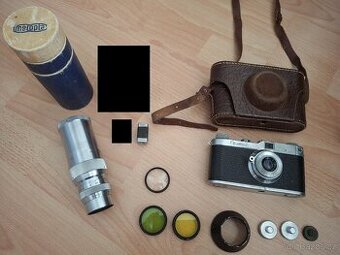 Starý retro fotoaparát MEOPTA Opema II + příslušenství