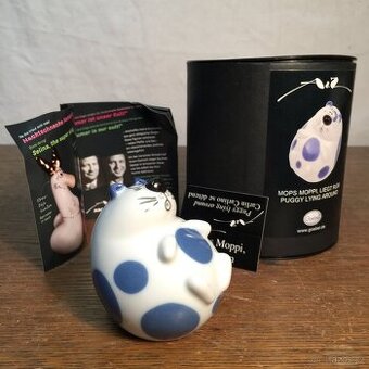 Porcelánová slánka Goebel Limit edice pes mops