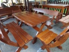 Levný zahradní set ořech