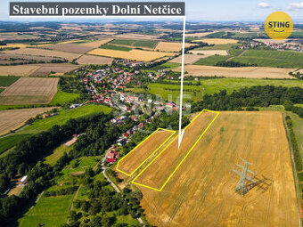Prodej stavebních pozemků v Dolní Nětčicích, 133868