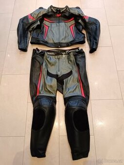 Psí Hubík-Pánská kožená moto kombinéza, dvoudílná