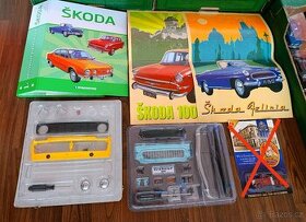Modely aut,pořadač+plakáty Škoda