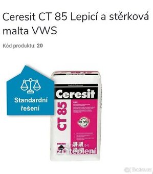 Ceresit CT 85 flex, cena 160kč/pytel