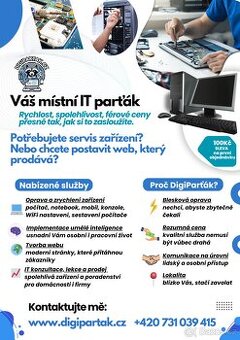 Opravy notebooku a PC, Instalace Windows, sestavení pc
