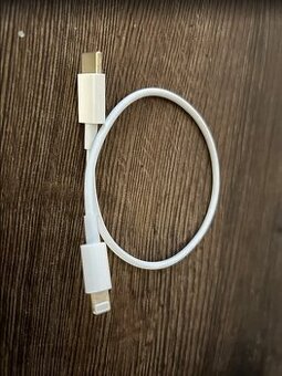 Datový kabel USB-C - Lightning, Iphone, 0.3m, bílá