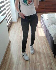 Dámské skinny rifle džíny Pepe Jeans Pixie šedé 27/30