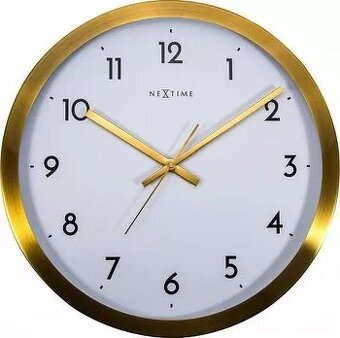 Designové hodiny zn. Nextime Arabic Gold White 45 cm