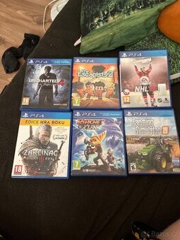 Prodám PS4 hry 6 kusu za 1000