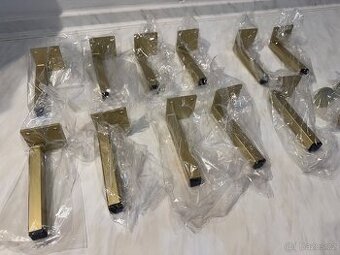 Nožky + úchytky, zlaté, kov