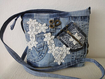 Malá džínová kabelka - 3 kusy/ORIGINÁL